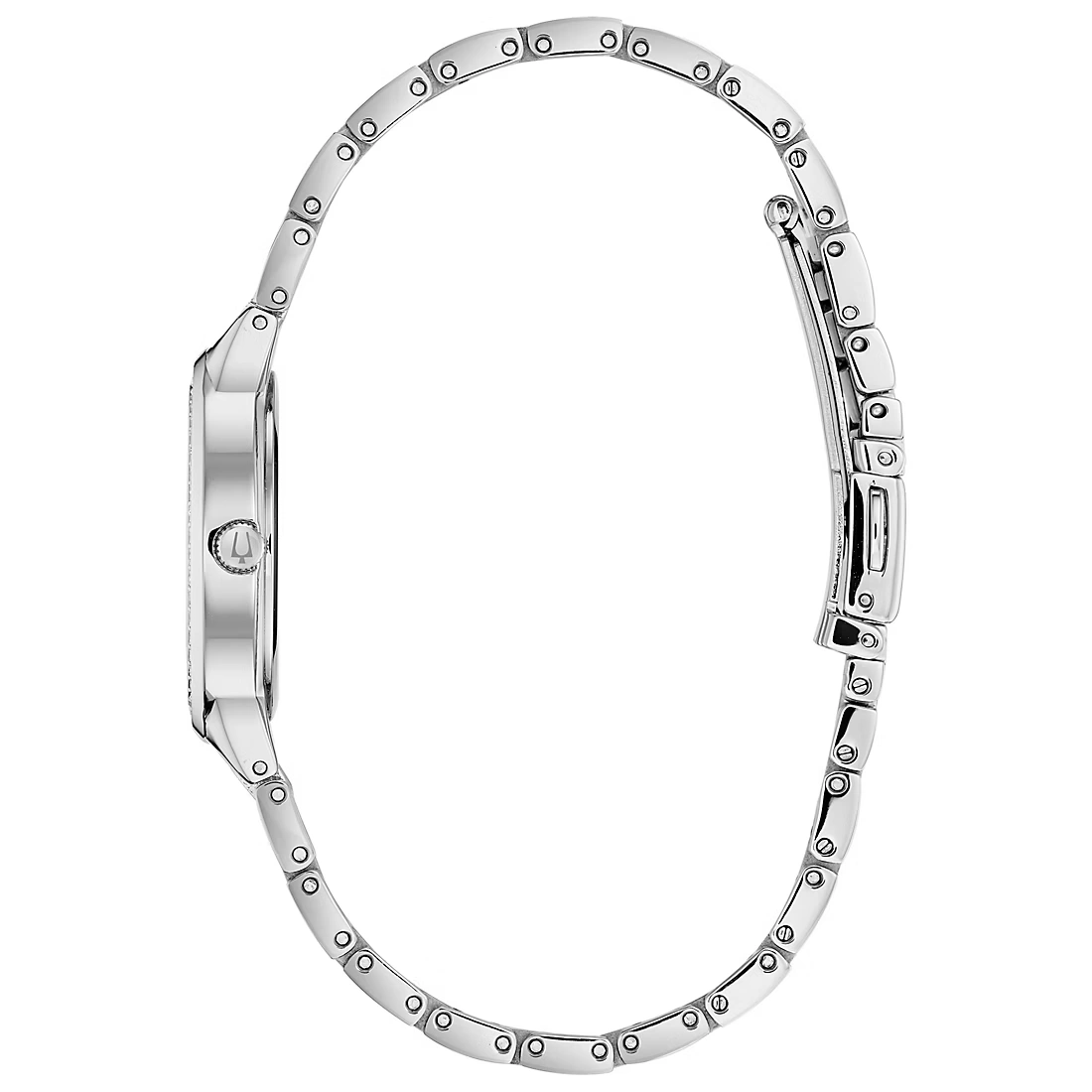 Bulova Womens Crystal Collection Stainless Crystal Accent Watch & Crystal Necklace Box Set