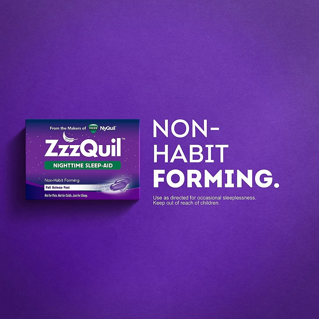 Vicks ZzzQuil Nighttime Sleep Aid LiquiCaps, 96 ct.