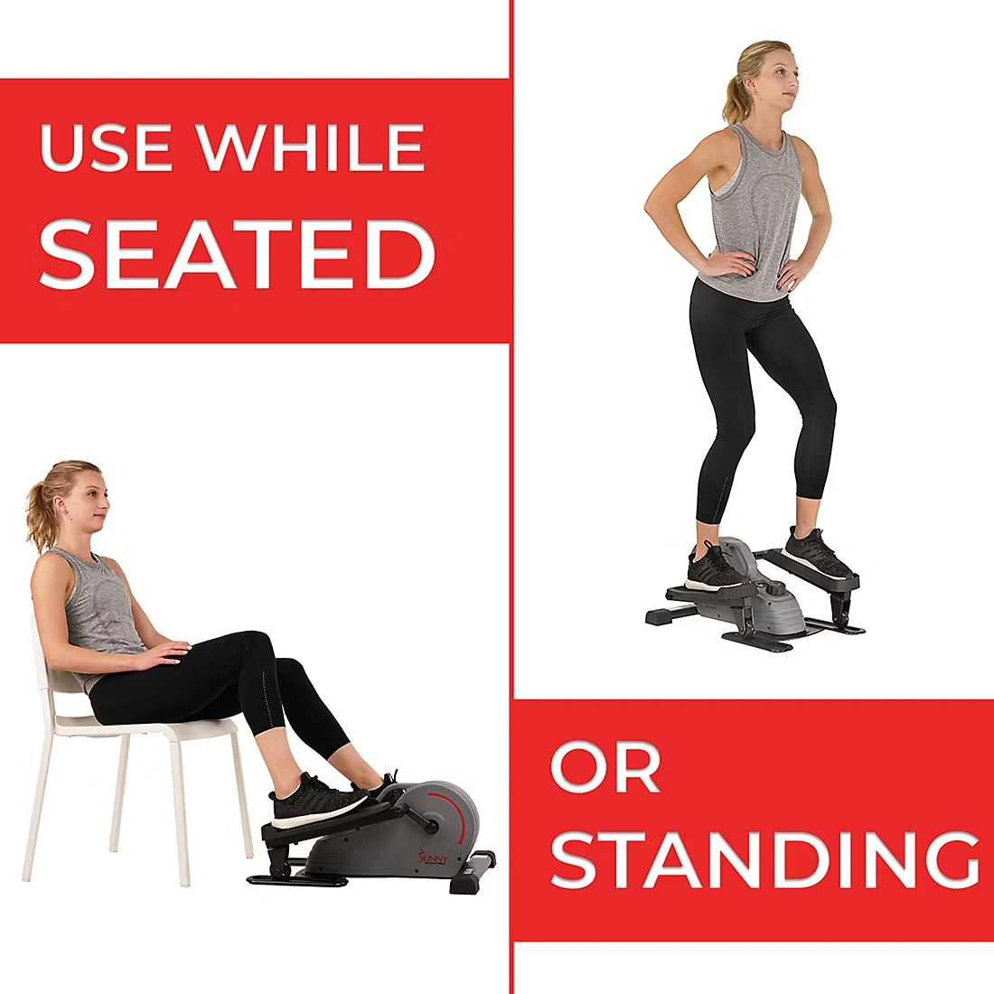 Sunny Health & Fitness SF-E3908 Portable Stand Up Elliptical