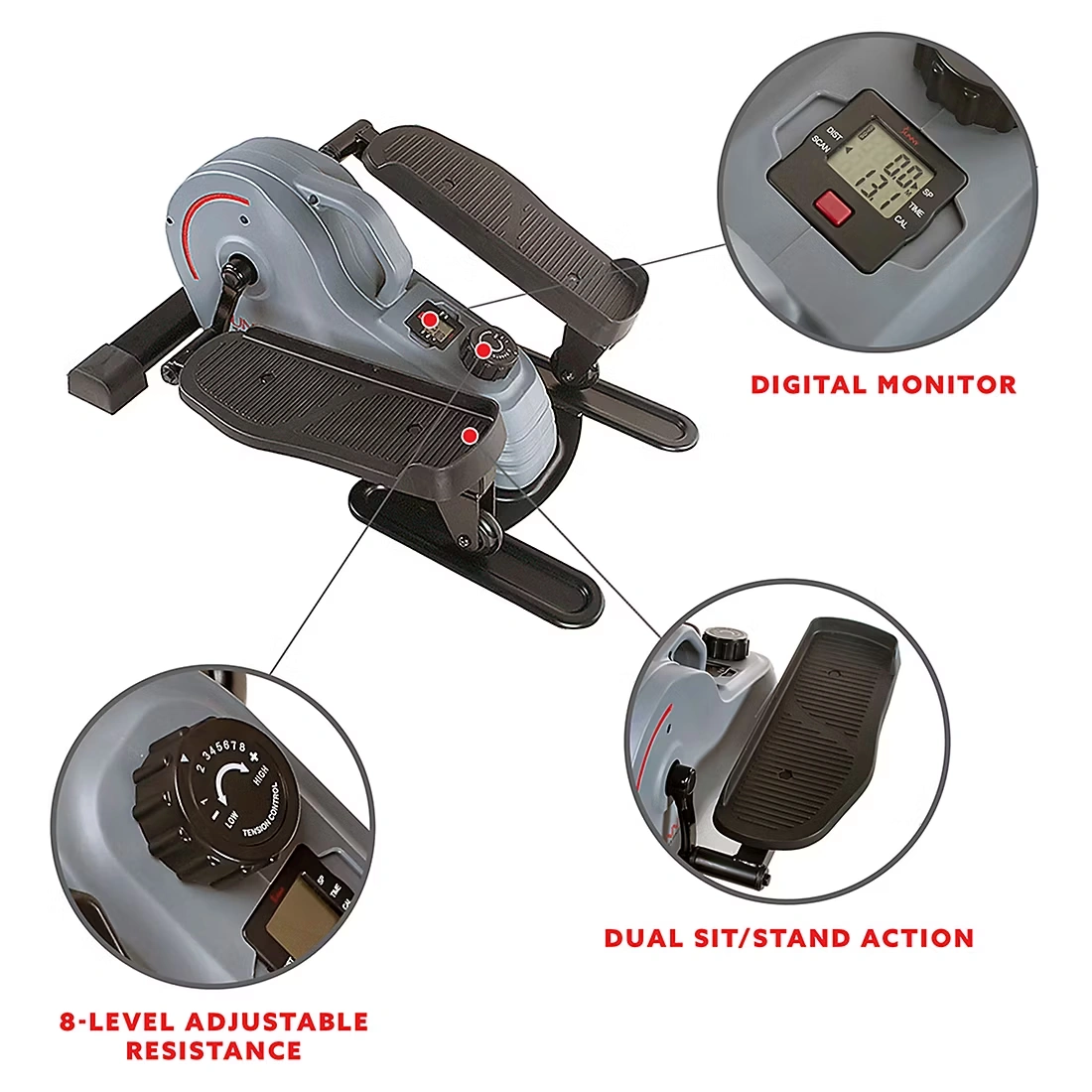 Sunny Health & Fitness SF-E3908 Portable Stand Up Elliptical