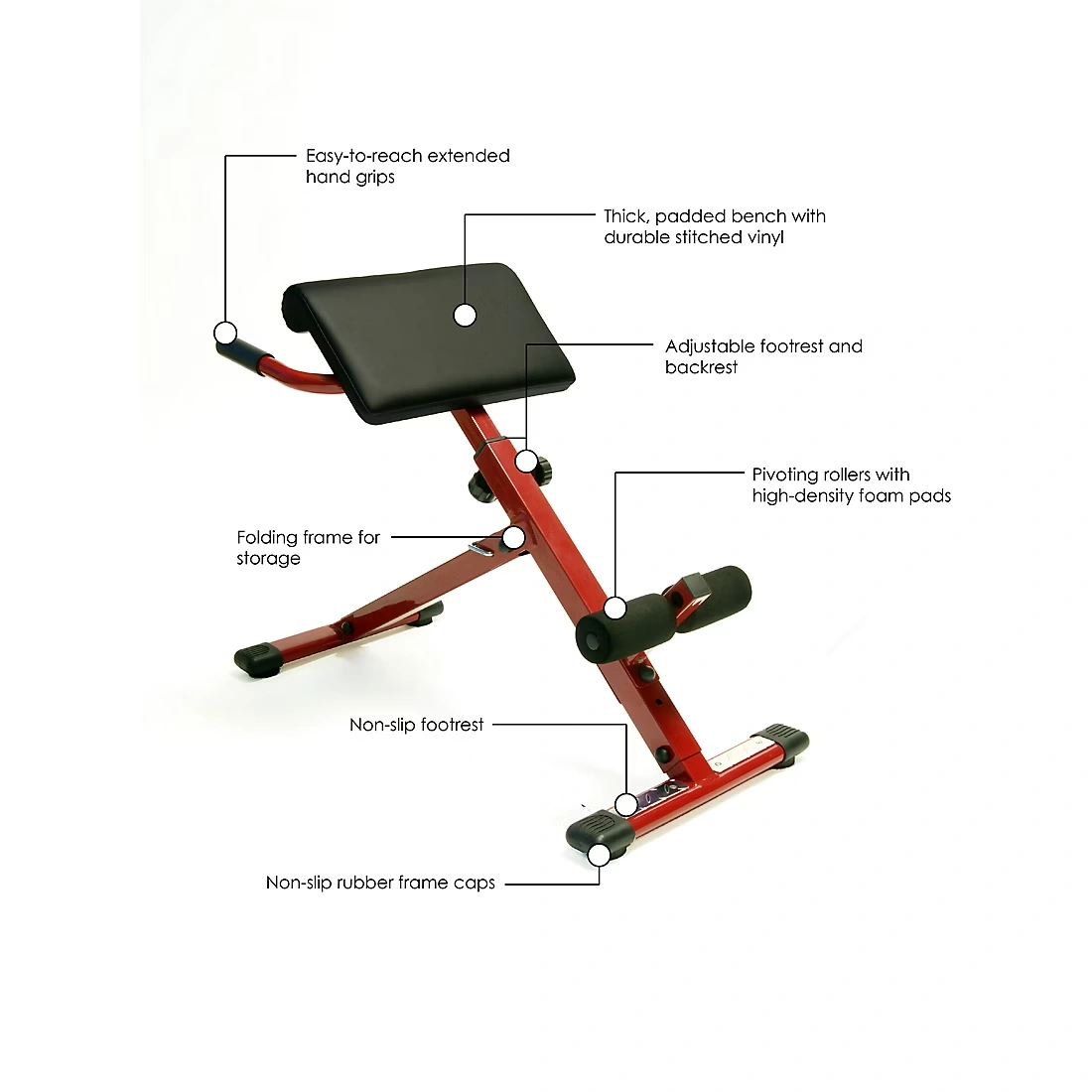 Stamina X Hyper Weight Bench - Black/Red