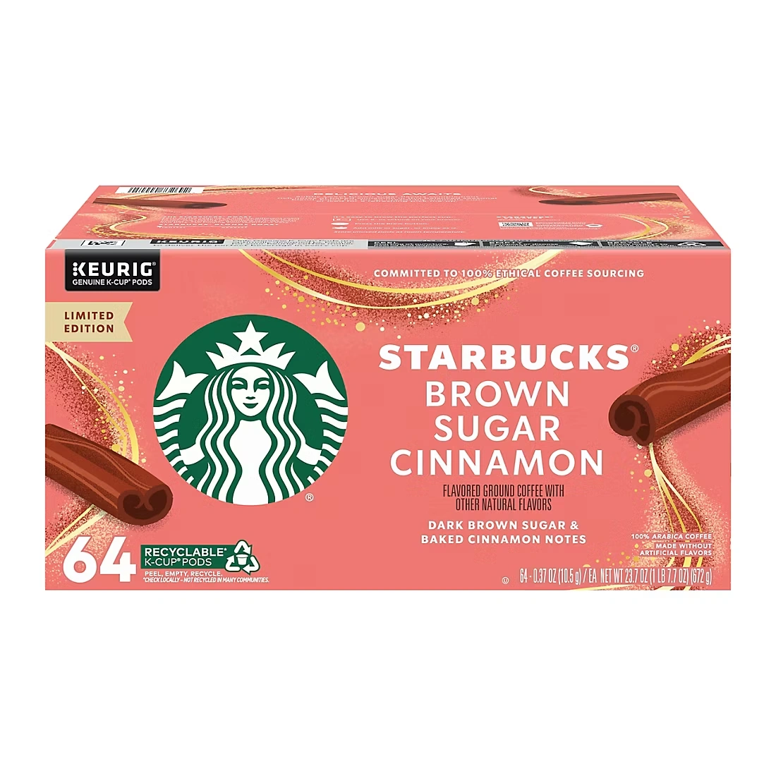 Starbucks Brown Sugar Cinnamon K-Cup Pods, 64 ct.
