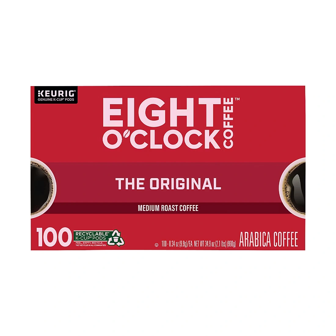 Eight O'Clock Original Medium Roast Coffee Pods, 100 ct.