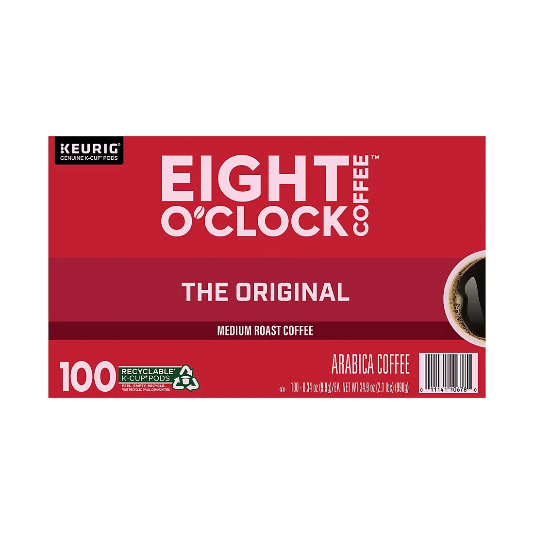 Eight O'Clock Original Medium Roast Coffee Pods, 100 ct.