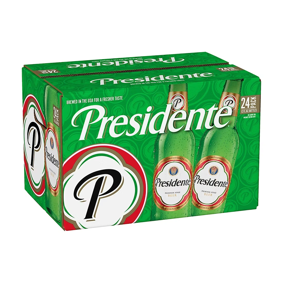 Presidente Pilsener Style Beer, Bottles, 24 pk./12 fl. oz.