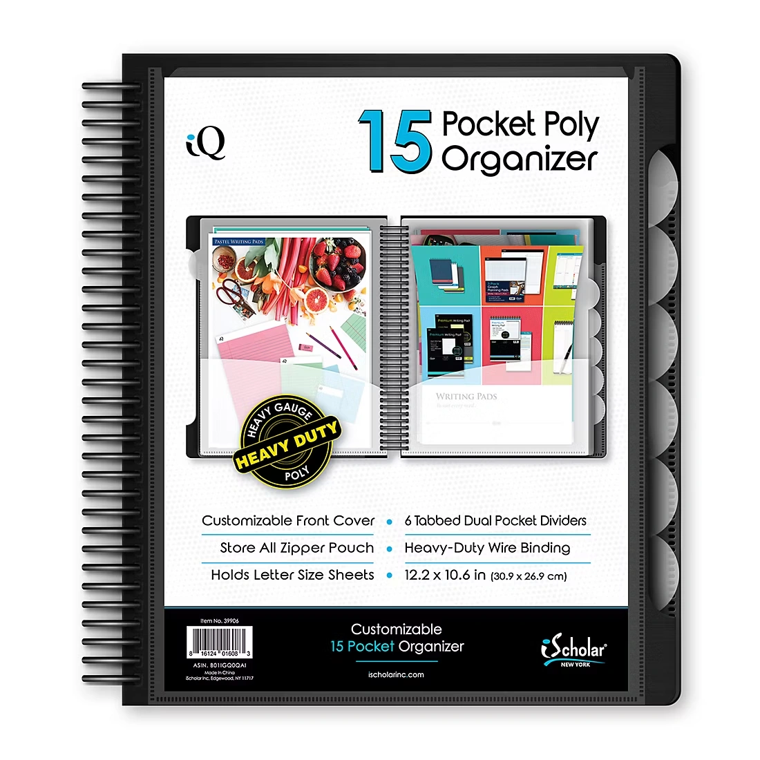 iQ 15 Pocket Poly Organizer