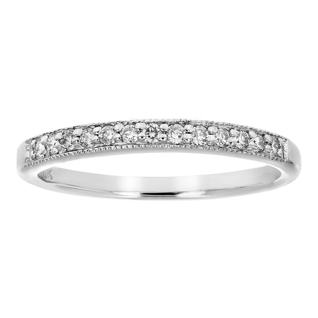 Amairah .16 ct. t.w. Petite Diamond Wedding Band in 10k White Gold