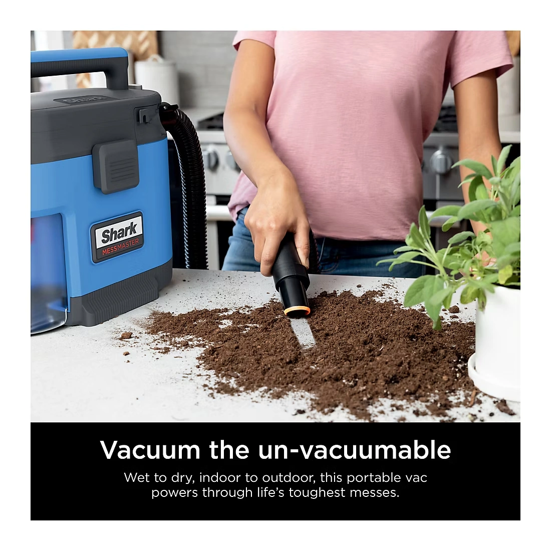 Shark MessMaster VS105 Portable 1 Gallon Wet/Dry Vacuum
