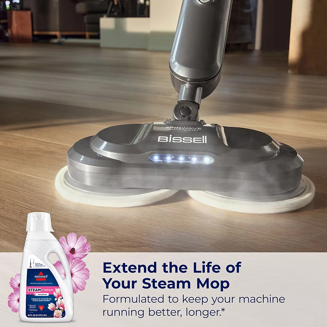 BISSELL Steam Mop Demineralized Water - Spring Breeze, 80oz. 3 BISSELL Steam Mop Demineralized Water - Spring Breeze, 80oz.