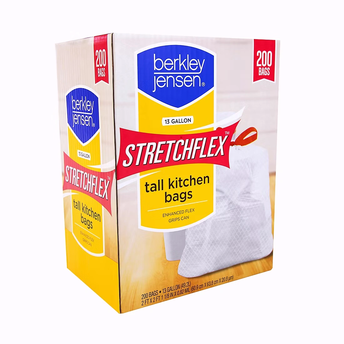 Berkley Jensen Stretchflex Tall Kitchen Bags, 200 ct./13 gal.