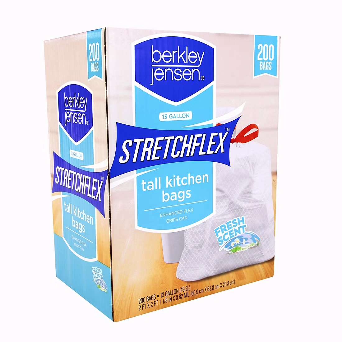 Berkley Jensen Stretchflex Drawstring Kitchen Bags, 200 ct./13 gal.