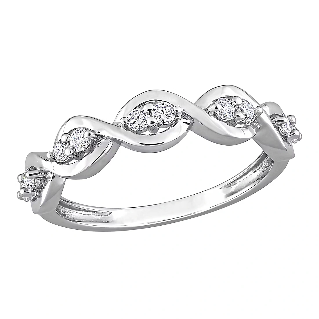 .25 ct. DEW Created Moissanite Anniversary Ring in Sterling Silver