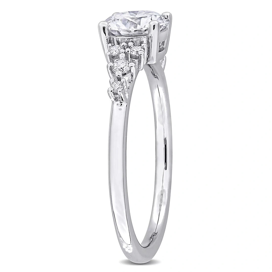 1 ct. DEW Moissanite Engagement Ring in Sterling Silver