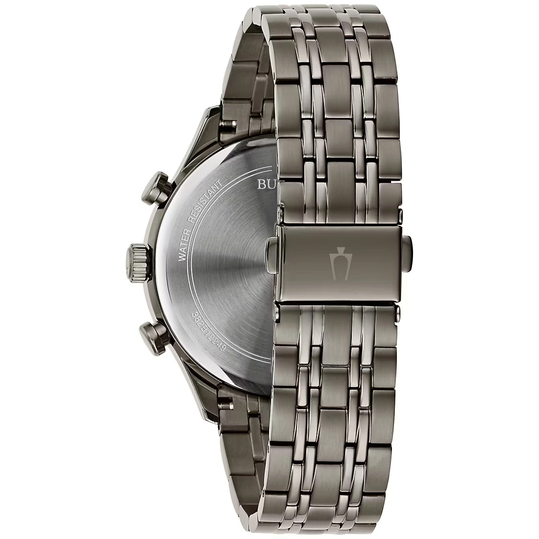 Bulova Classic Black Iron Plated Stainless 6-Hand Chrono Men's Bracelet Watch