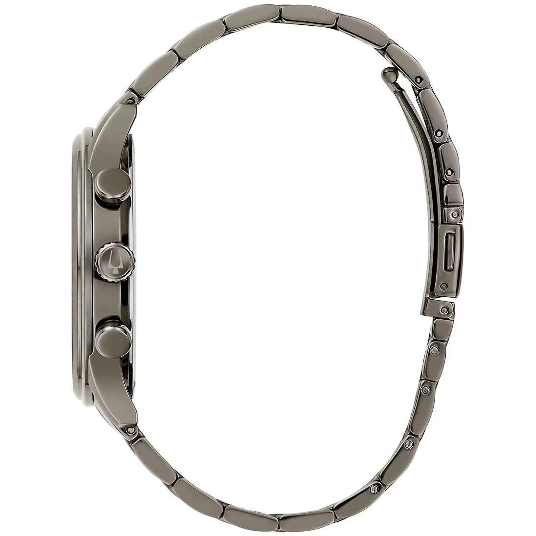 Bulova Classic Black Iron Plated Stainless 6-Hand Chrono Men's Bracelet Watch 3 Bulova Classic Black Iron Plated Stainless 6-Hand Chrono Men's Bracelet Watch