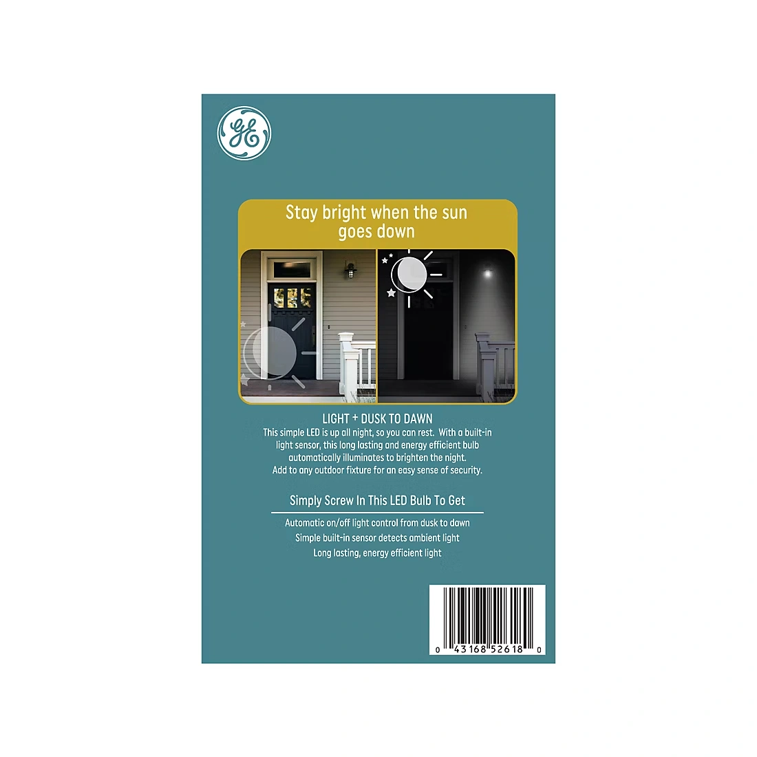 GE 8.5W LED+ A19 Light Bulbs, 2 pk. – Dusk to Dawn
