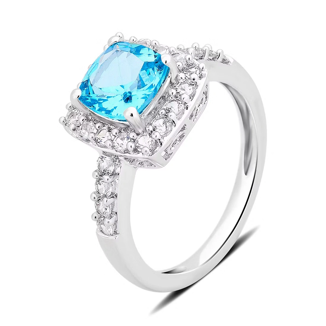 1.50 ct. t.w. Topaz and White Sapphire Ring in Sterling Silver