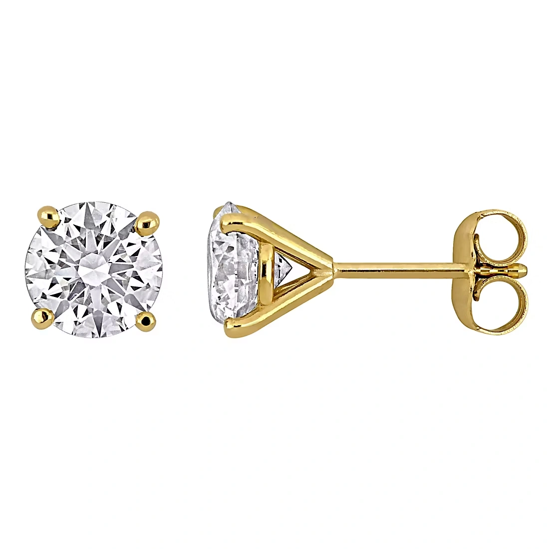 2 ct. t.w. Lab-Grown Diamond Martini-Style Stud Earrings in 14k Yellow Gold