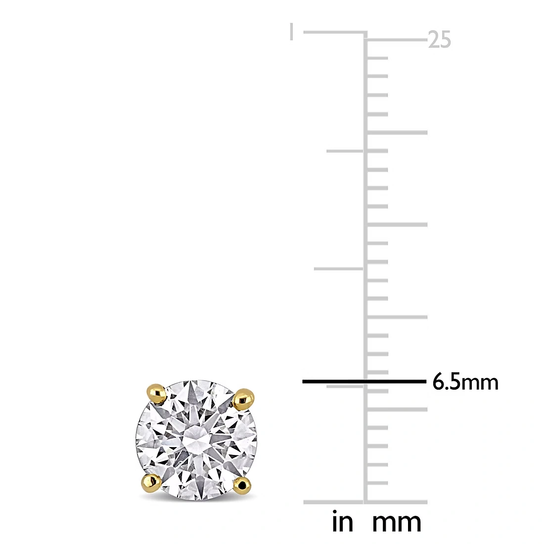 2 ct. t.w. Lab-Grown Diamond Martini-Style Stud Earrings in 14k Yellow Gold