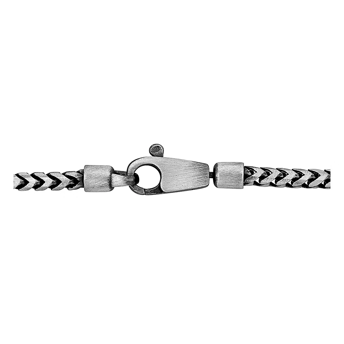 Men's Franco Link Necklace in Oxidized Sterling Silver - 20\"
