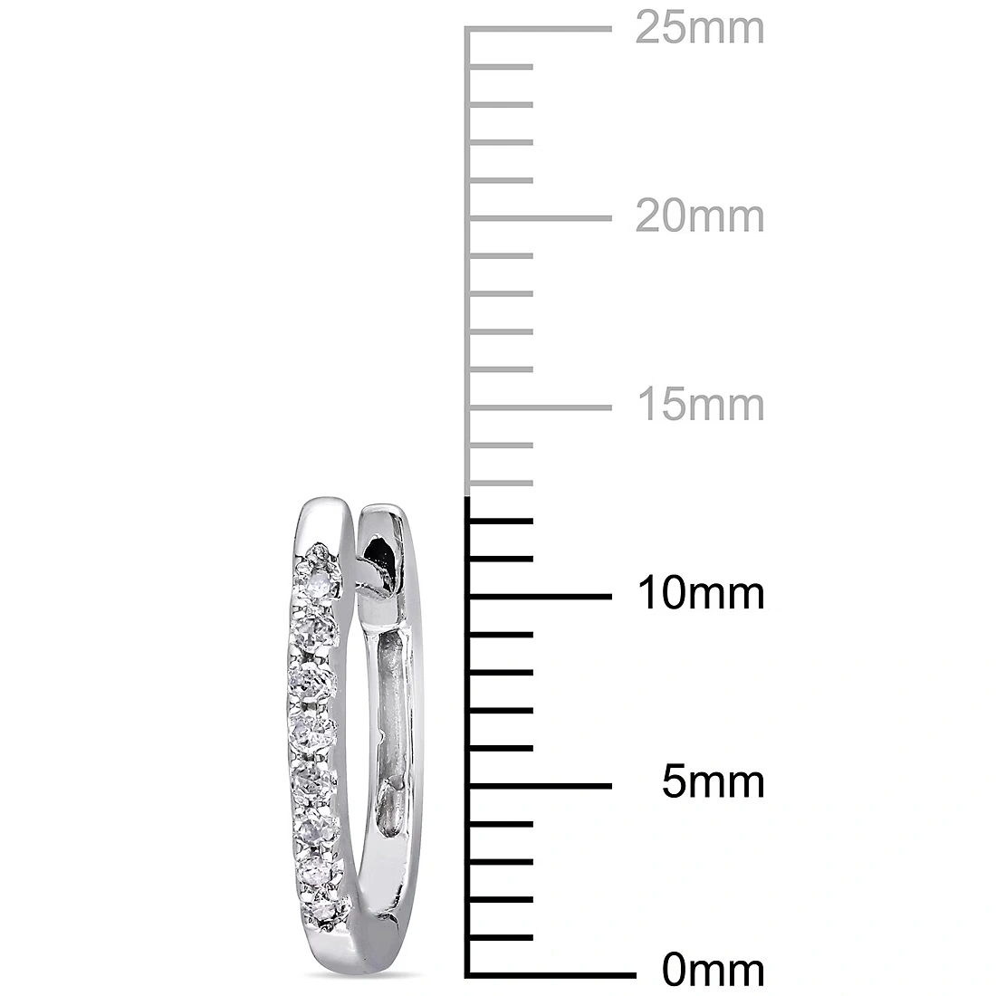 .10 ct. t.w. Diamond Hoop Earrings in 10k White Gold