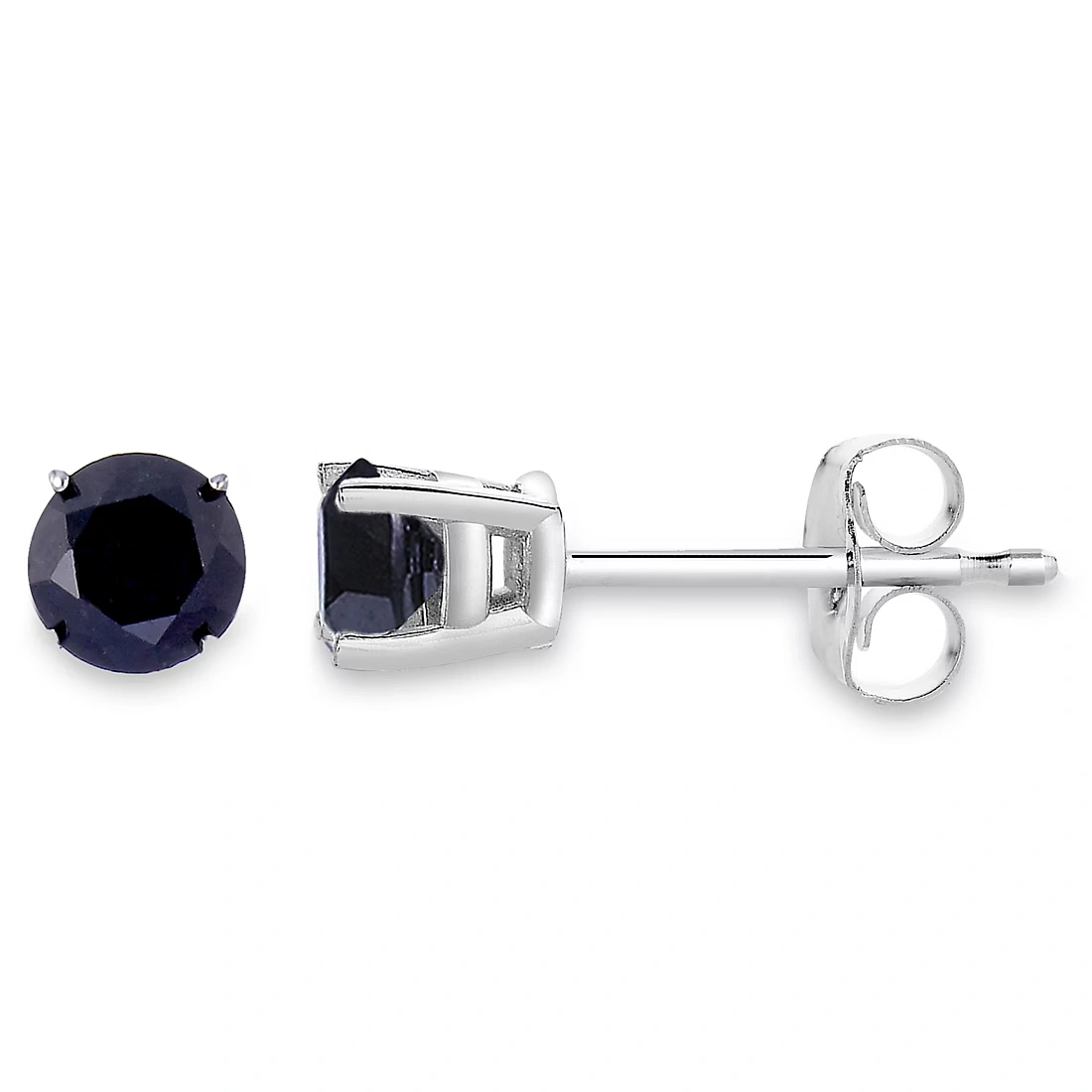 1.00 ct. t.w. Black Diamond Studs in 14k White Gold 1 1.00 ct. t.w. Black Diamond Studs in 14k White Gold