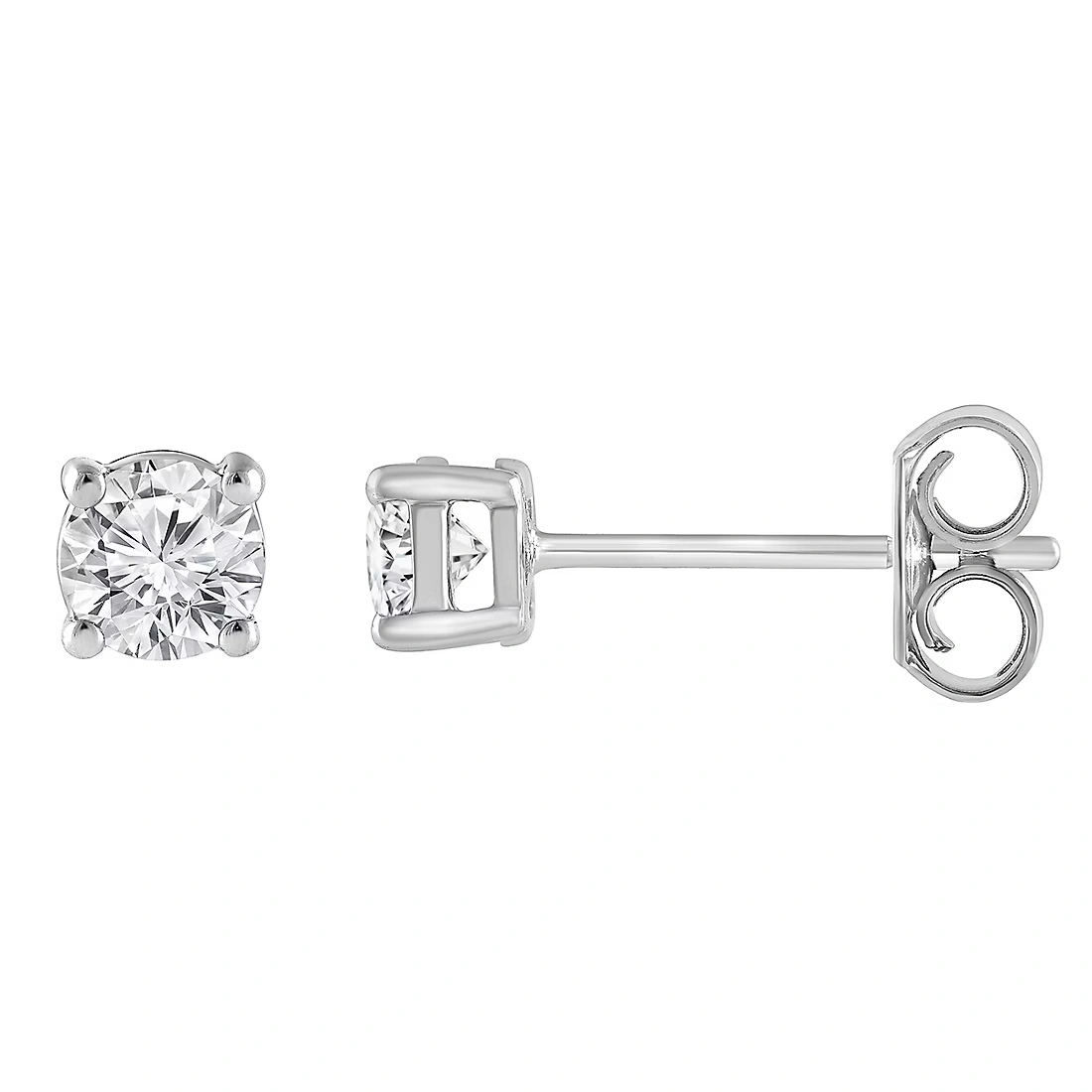 0.50 ct. t.w. Round Cut Diamond Stud Earrings in 10k White Gold