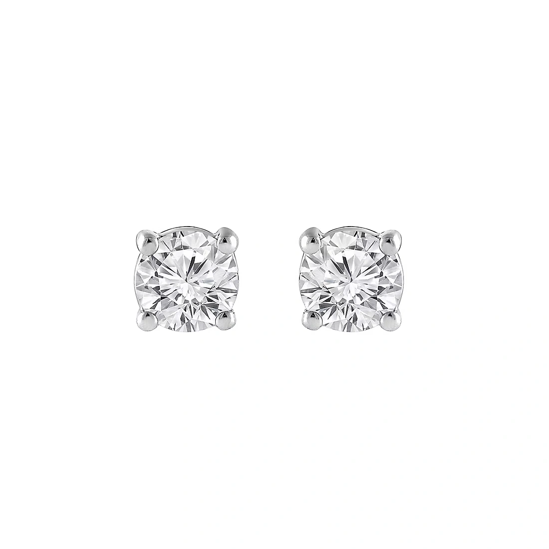 0.50 ct. t.w. Round Cut Diamond Stud Earrings in 10k White Gold