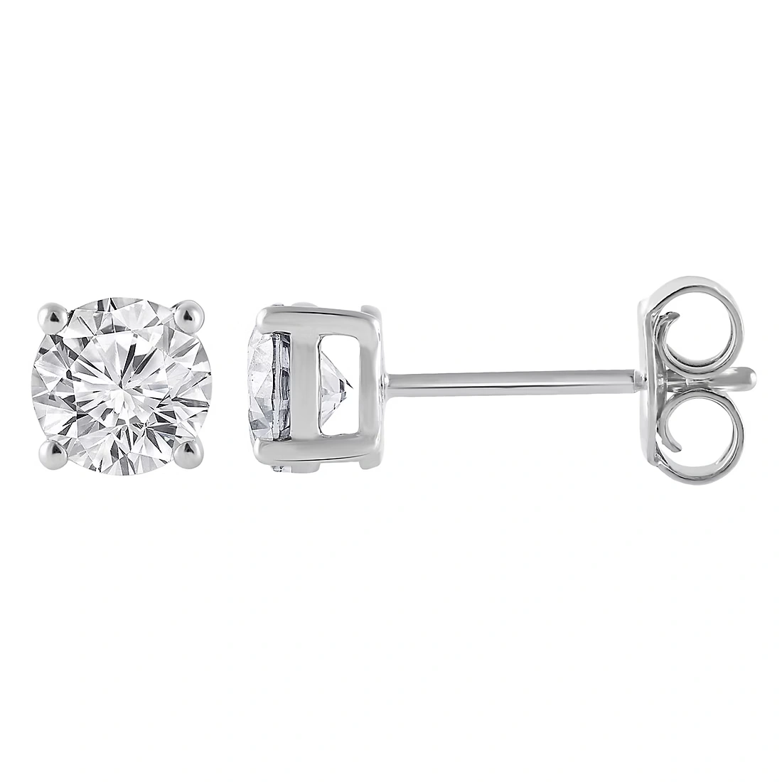 0.50 ct. t.w. Round Cut Diamond Stud Earrings in 10k White Gold 1 0.50 ct. t.w. Round Cut Diamond Stud Earrings in 10k White Gold