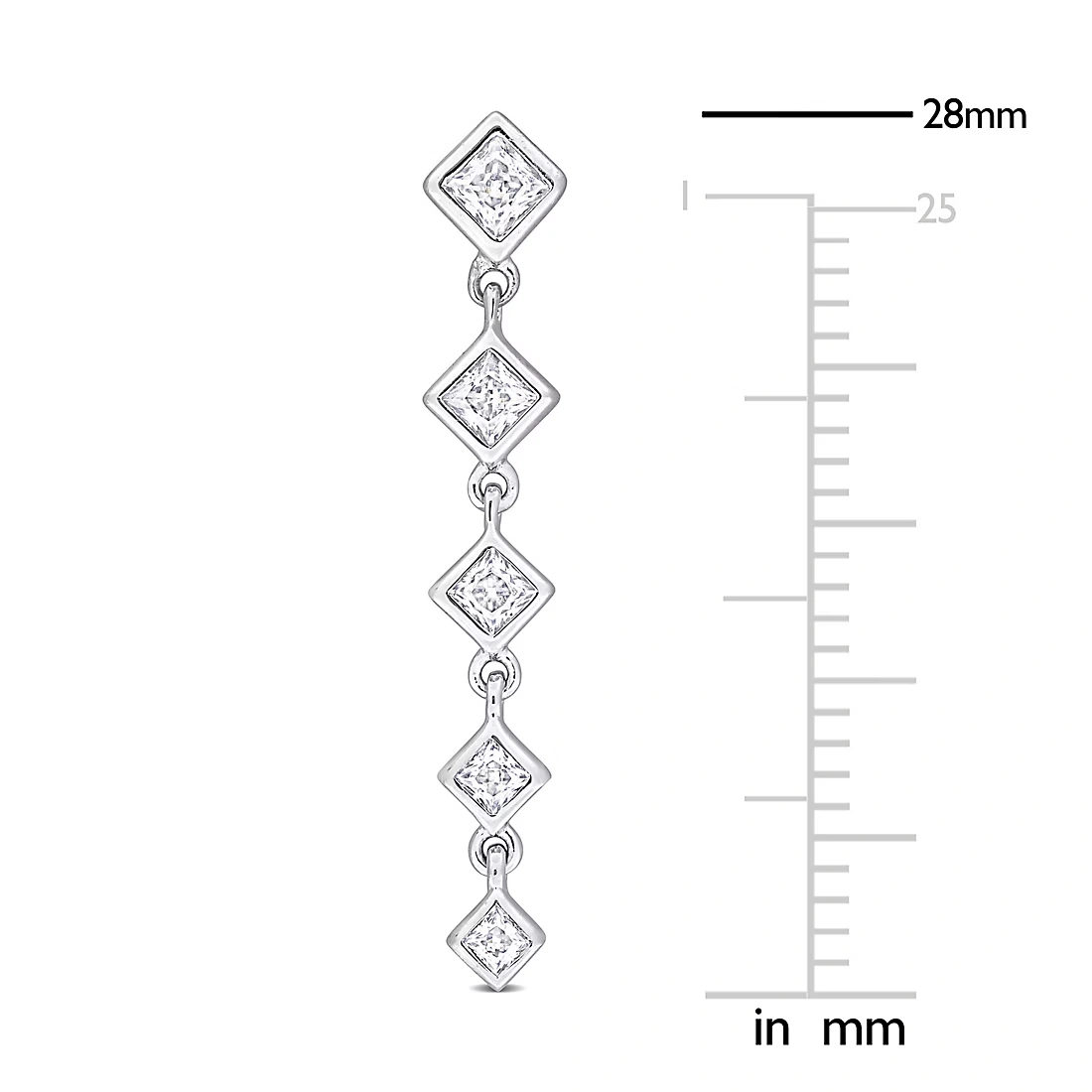 .60 ct. DEW Moissanite Journey Earrings in Sterling Silver