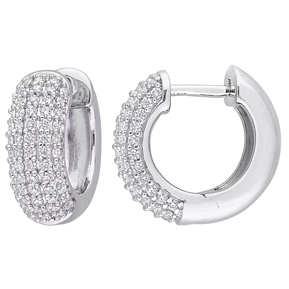 0.5 ct. DEW Moissanite Hoop Earrings in Sterling Silver