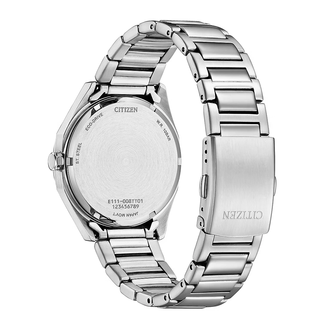 Citizen Classic Stainless Black Dial Men's Rosetone Accents Bracelet Watch