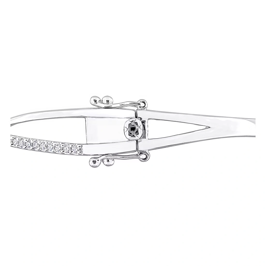 .50 ct. DEW Moissanite Criss-Cross Bangle in Sterling Silver
