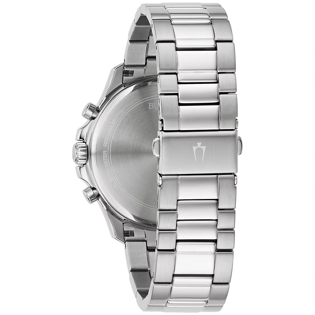 Bulova Classic Stainless 6-Hand Chrono Men's White Dial Bracelet Watch