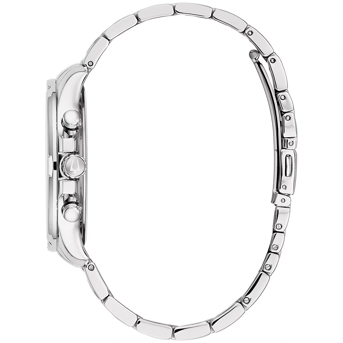 Bulova Classic Stainless 6-Hand Chrono Men's White Dial Bracelet Watch
