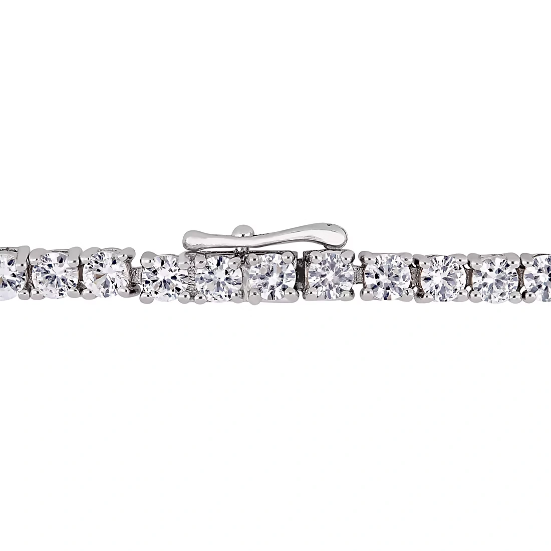 6.75 ct. TGW Amethyst and 1.01 ct. TGW Created White Sapphire Triple Heart Halo Bracelet in Sterling Silver