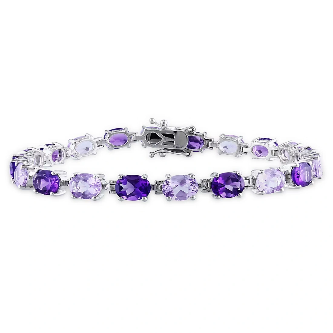 15.00 ct. TGW Amethyst-Africa and Rose de France Fashion Bracelet