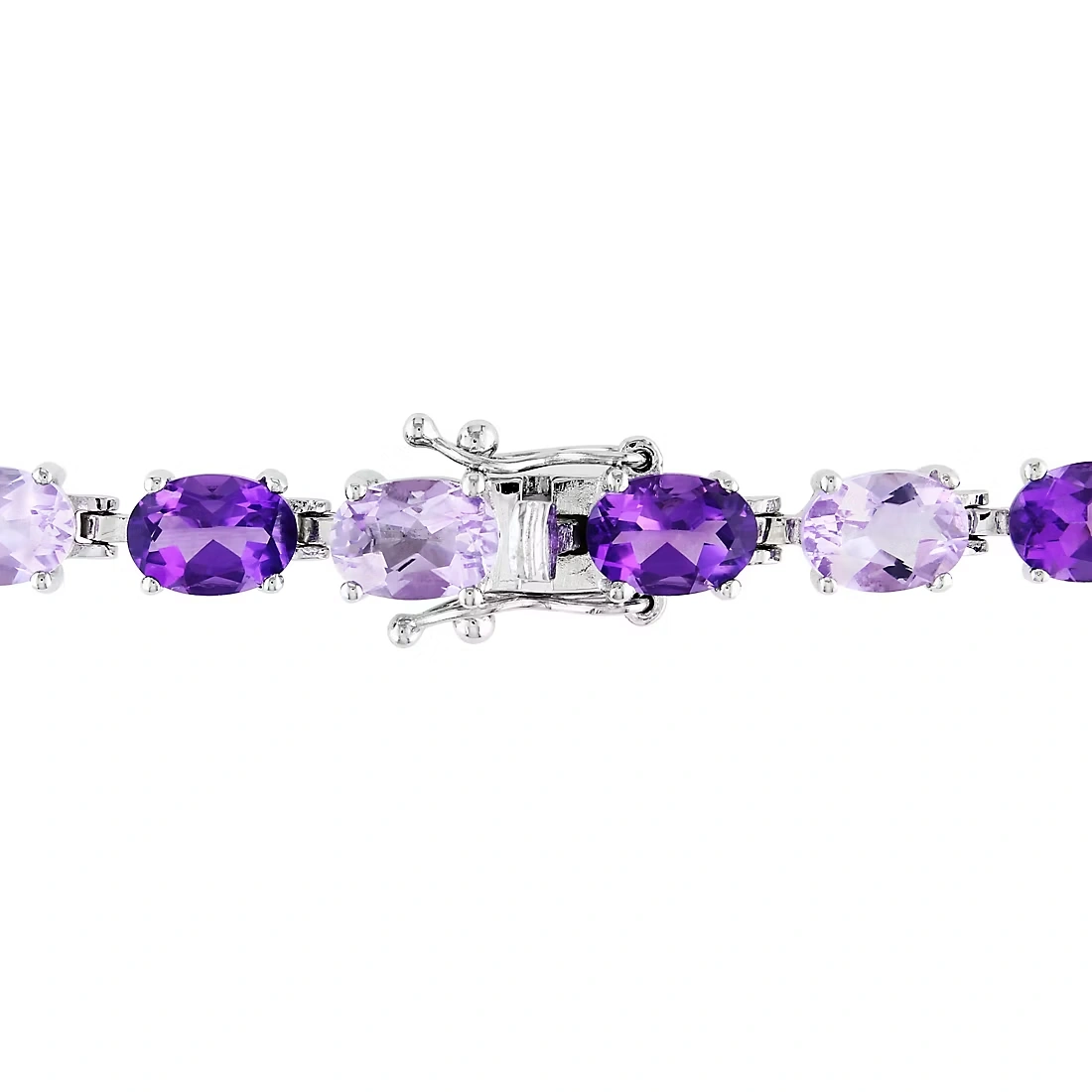 15.00 ct. TGW Amethyst-Africa and Rose de France Fashion Bracelet