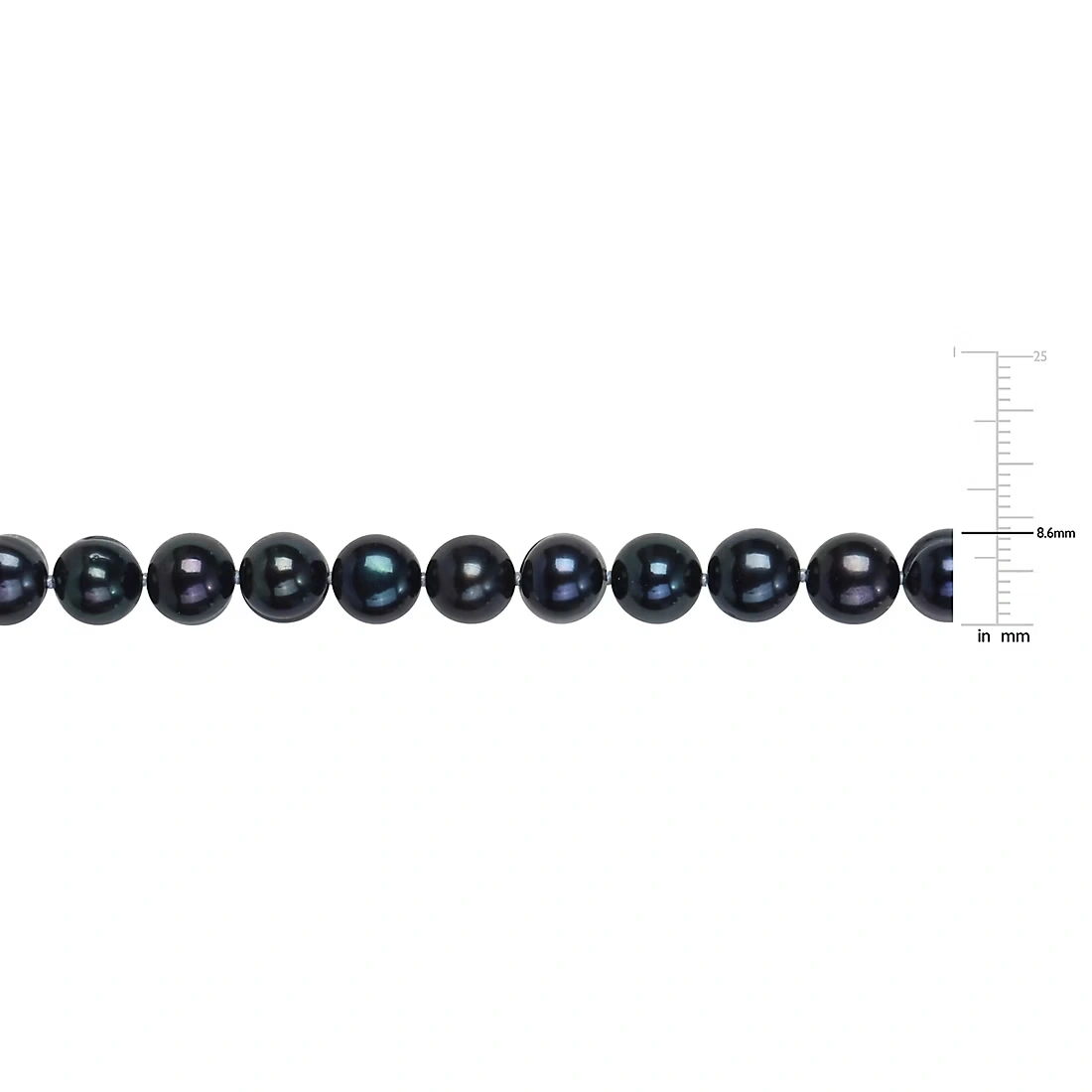 Men's Black Cultured Freshwater Pearl Bracelet with Sterling Silver Lobster Clasp
