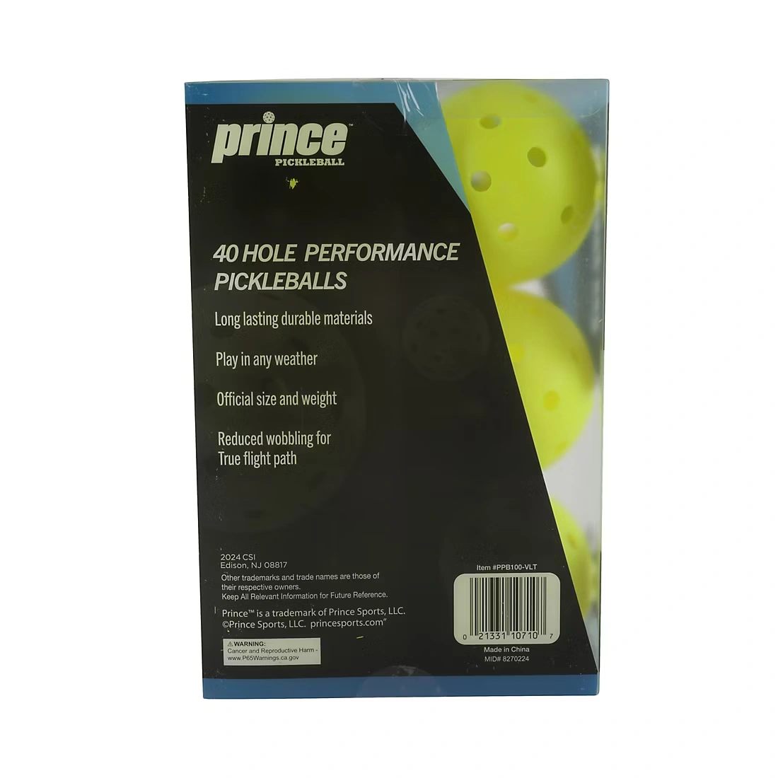 Prince Pickleballs, 6 pk. 2 Prince Pickleballs, 6 pk.