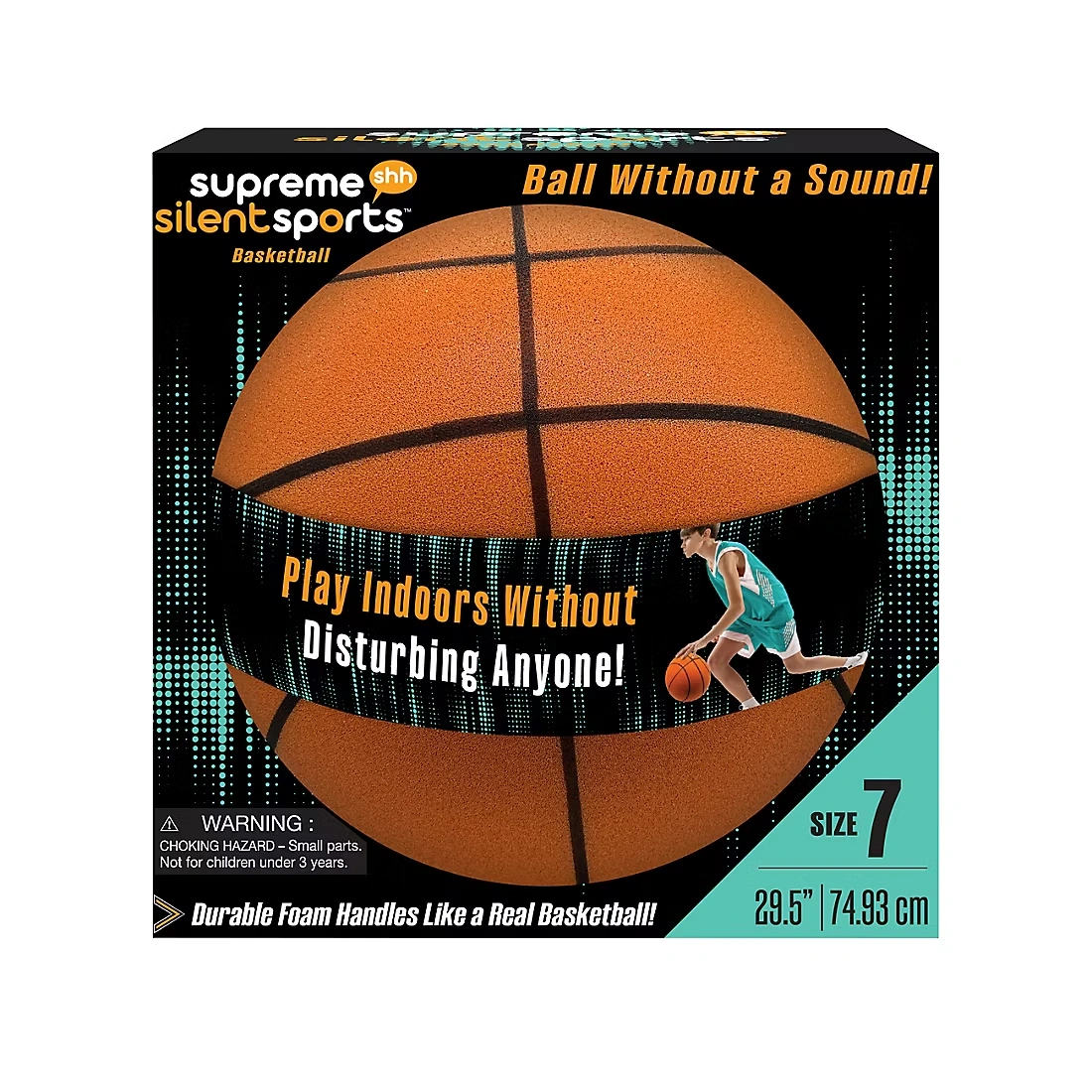 Supreme Silent Sports Basketball, Premium Foam, Standard Size