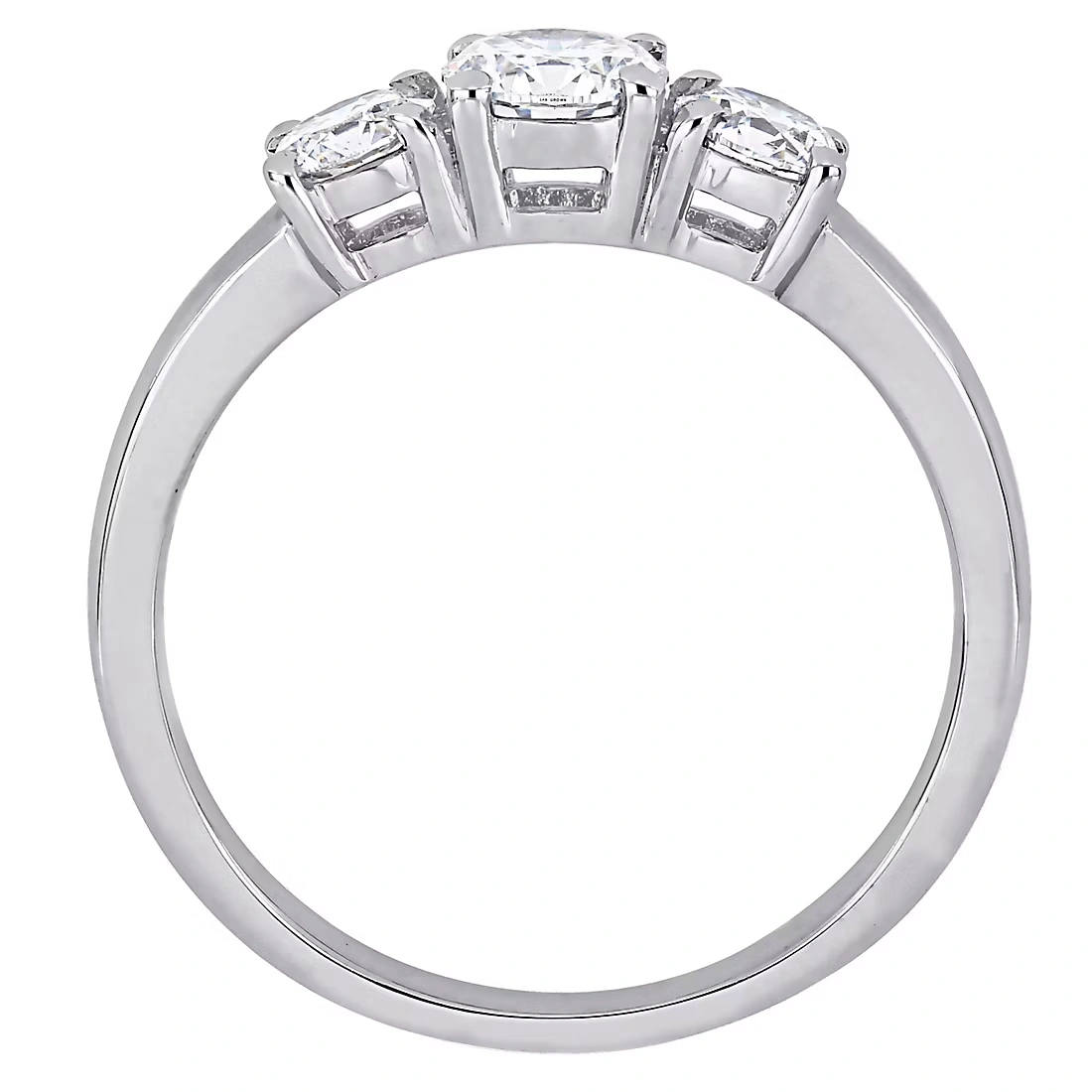 1 ct. TW Lab-Grown Diamond 3-Stone Engagement Ring in 14k White Gold 5 1 ct. TW Lab-Grown Diamond 3-Stone Engagement Ring in 14k White Gold