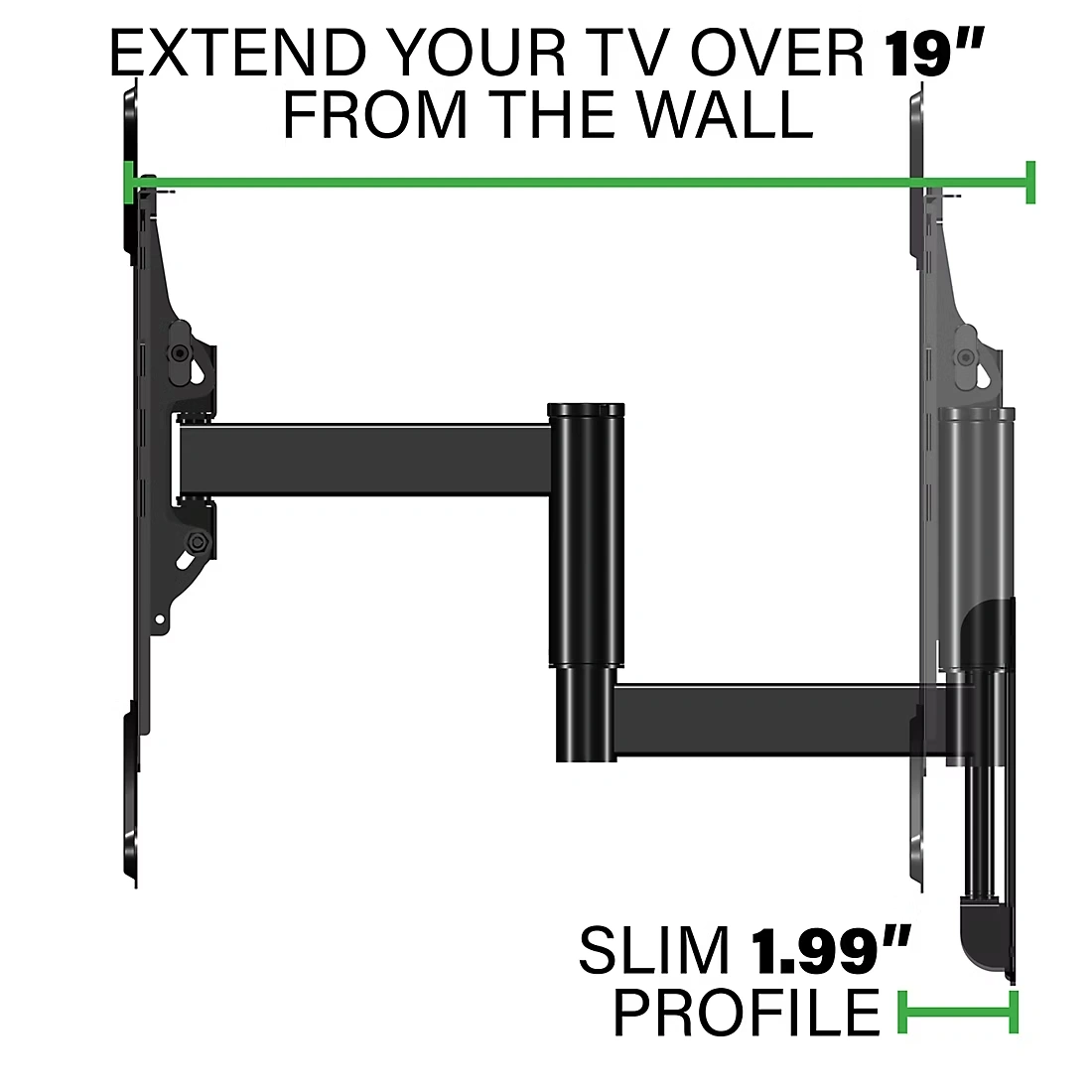 SANUS Decora Full-Motion TV Wall Mount for 26\"-65\" TVs