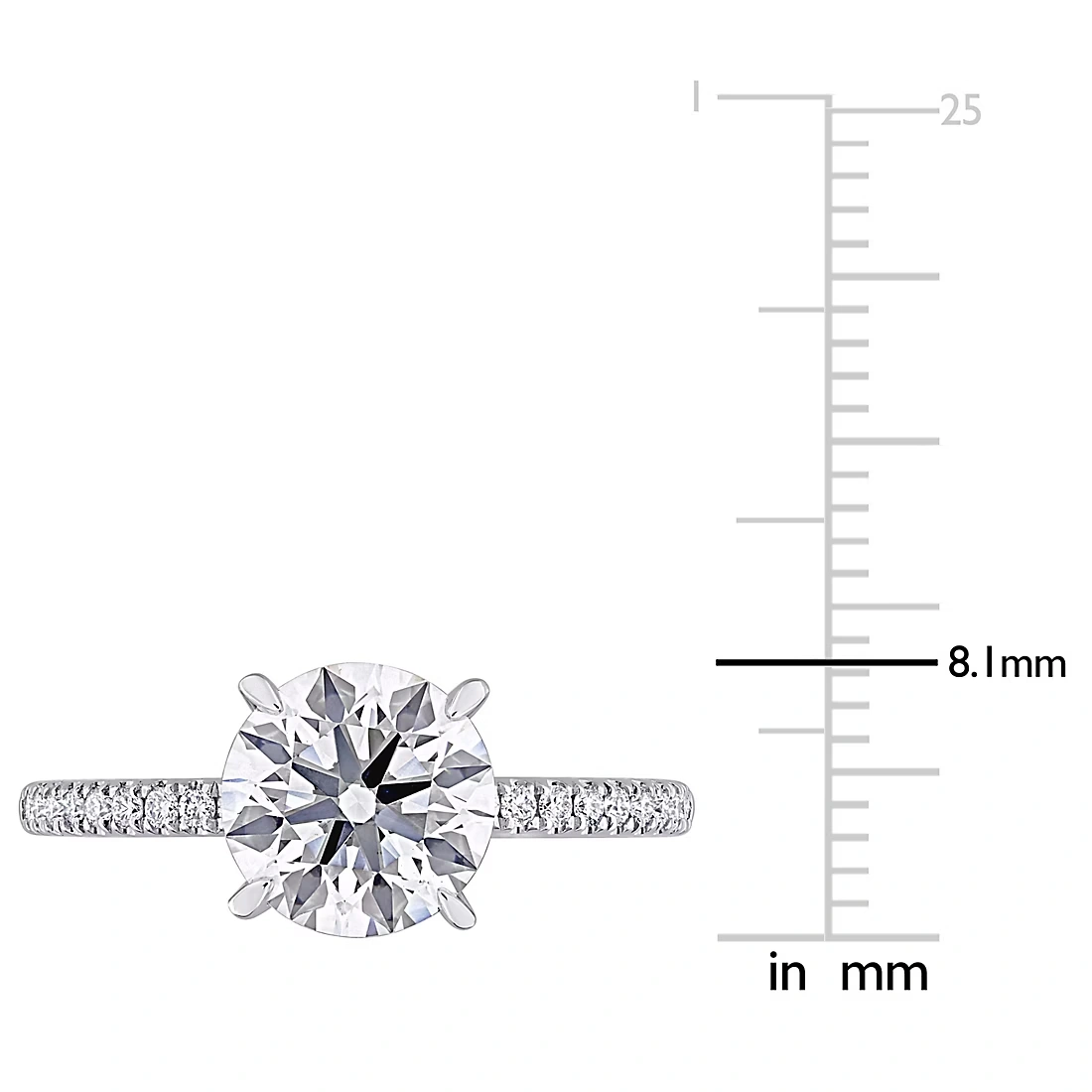 2.15 ct. t.w. Lab-Grown Diamond Solitaire Engagement Ring in 14k White Gold