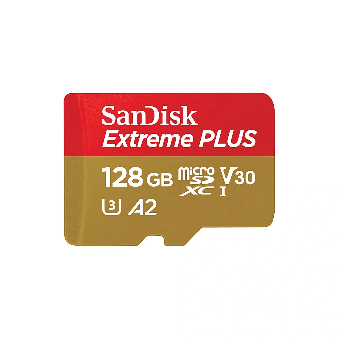 SanDisk Extreme PLUS microSDXC UHS-I card, 128GB, with A2 performance
