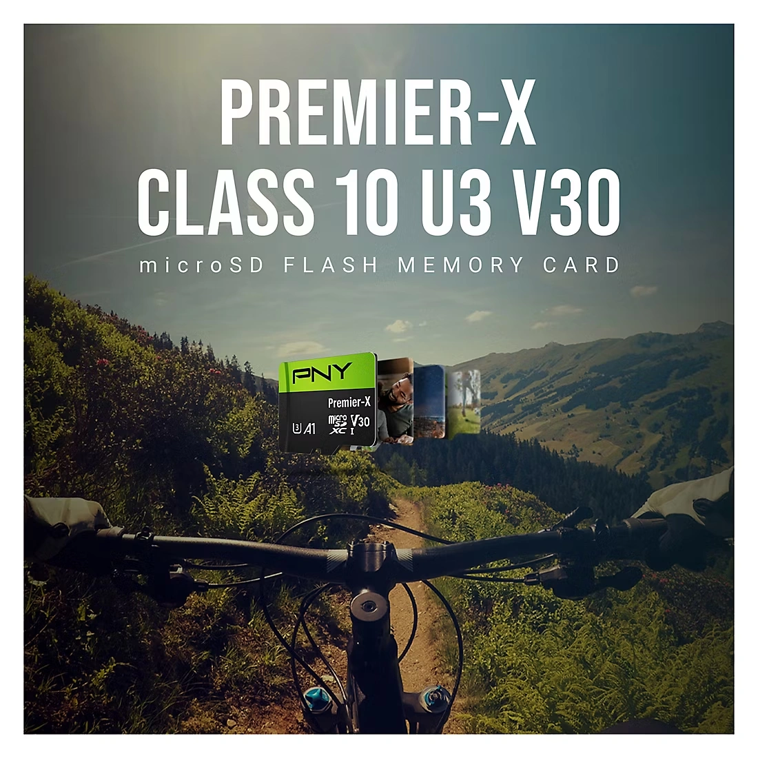 PNY 128GB Premier-X Class 10 U3 V30 MicroSDXC Flash Memory Card, 2-Pk.