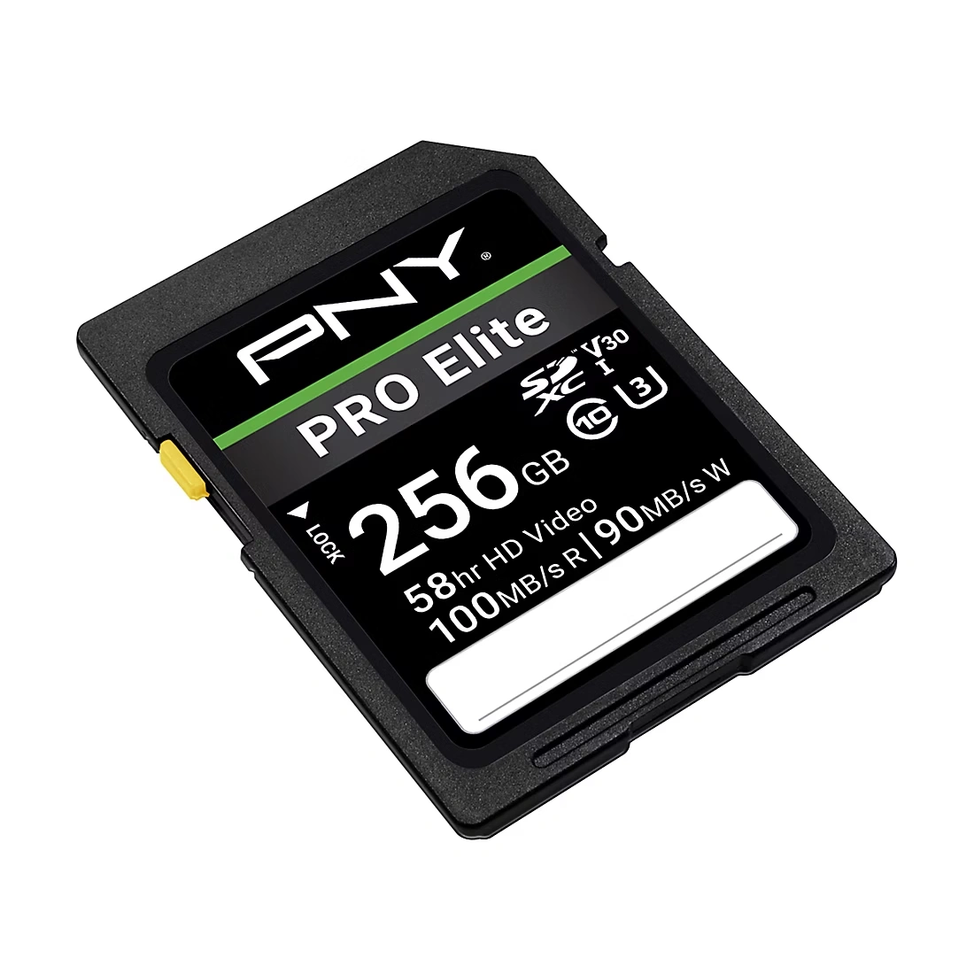 PNY 256GB PRO Elite Class 10 U3 V30 SDXC Flash Memory Card