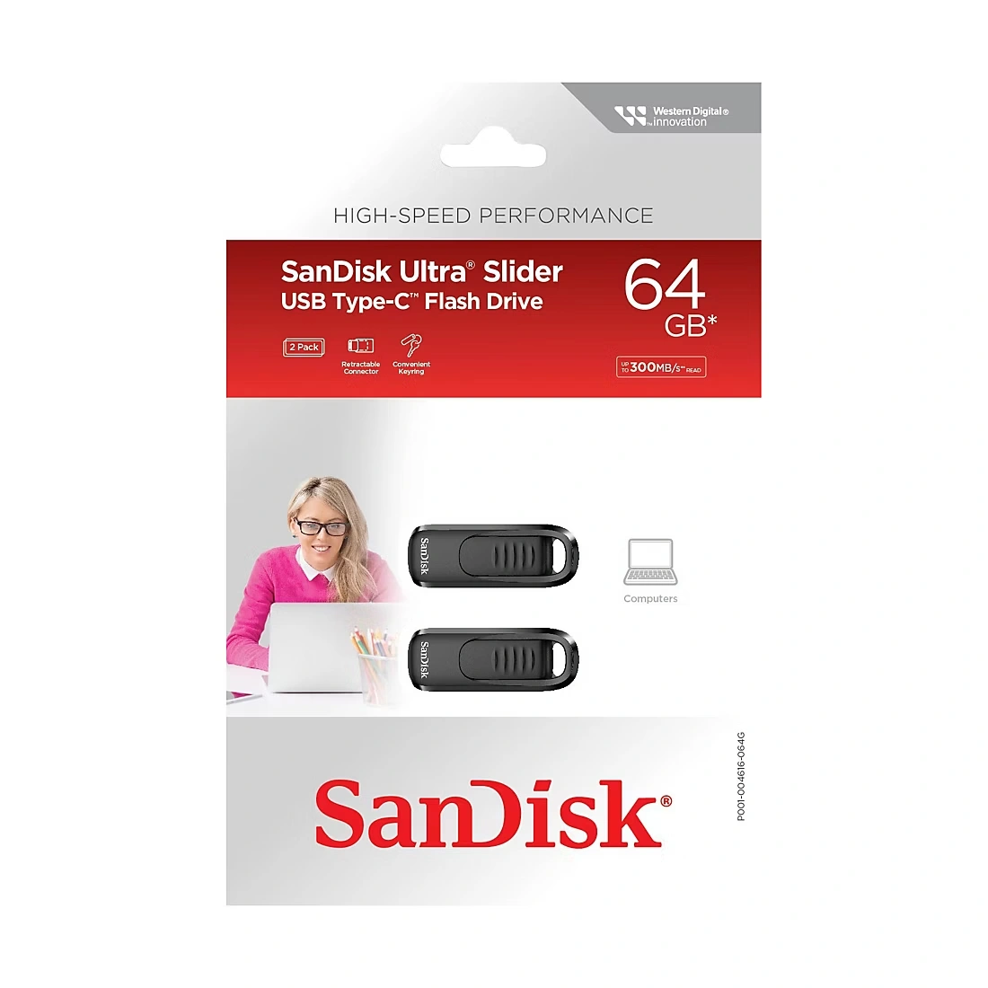 SanDisk Ultra Slider 64GB USB Type-C Drive 2 pk. 1 SanDisk Ultra Slider 64GB USB Type-C Drive 2 pk.