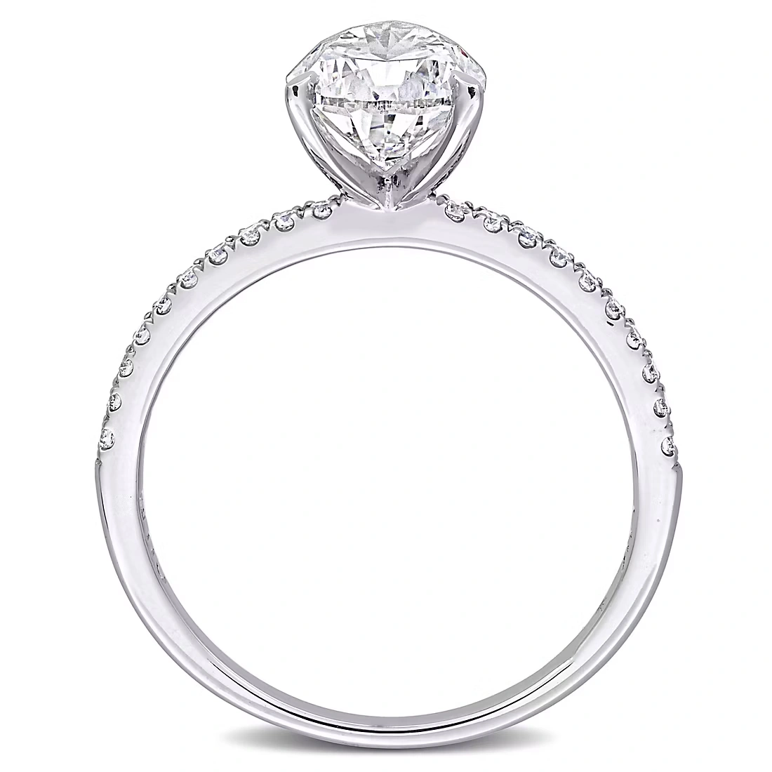 2.15 ct. t.w. Lab-Grown Diamond Pear Solitaire Engagement Ring in 14k White Gold