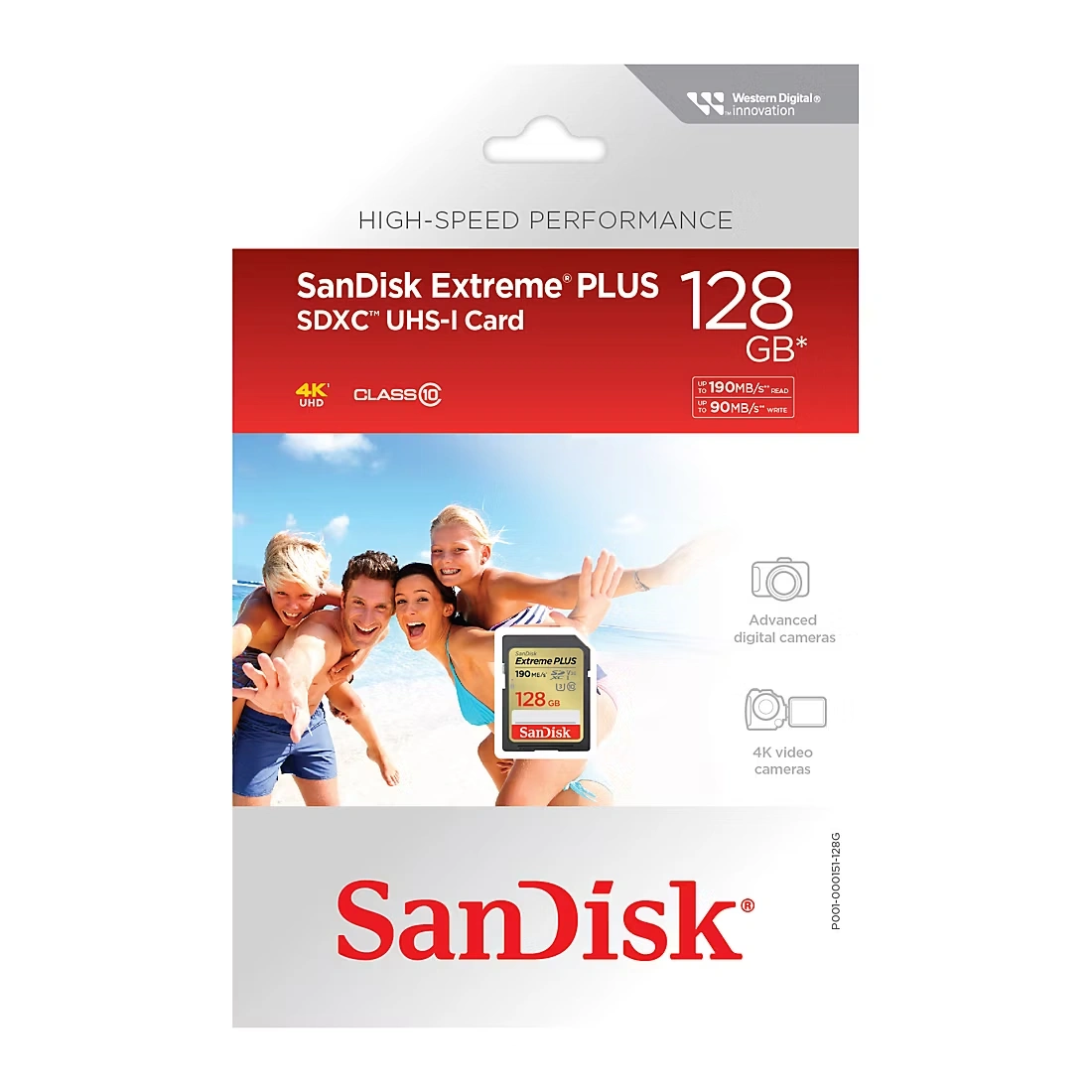 SanDisk Extreme PLUS SDXC UHS-I card, 128GB